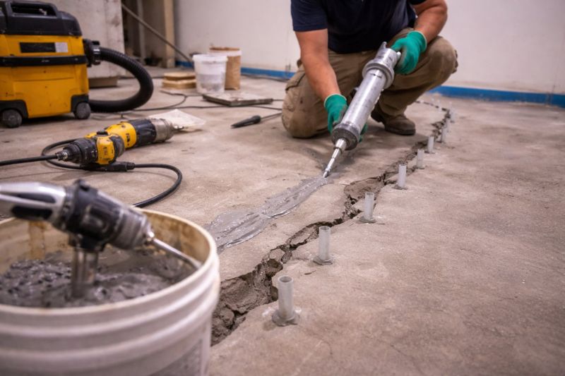 Cracked Basement Floor Repair in Eustis, FL